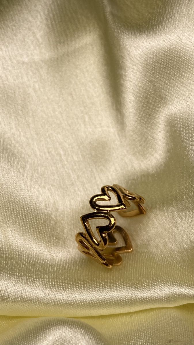 Gold Plated Anti Tarnish Heart Ring