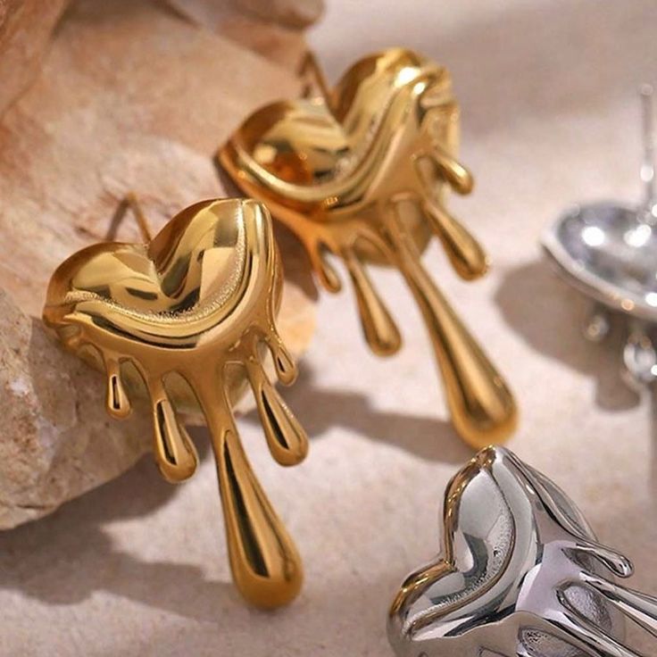 Dripping Heart Earrings