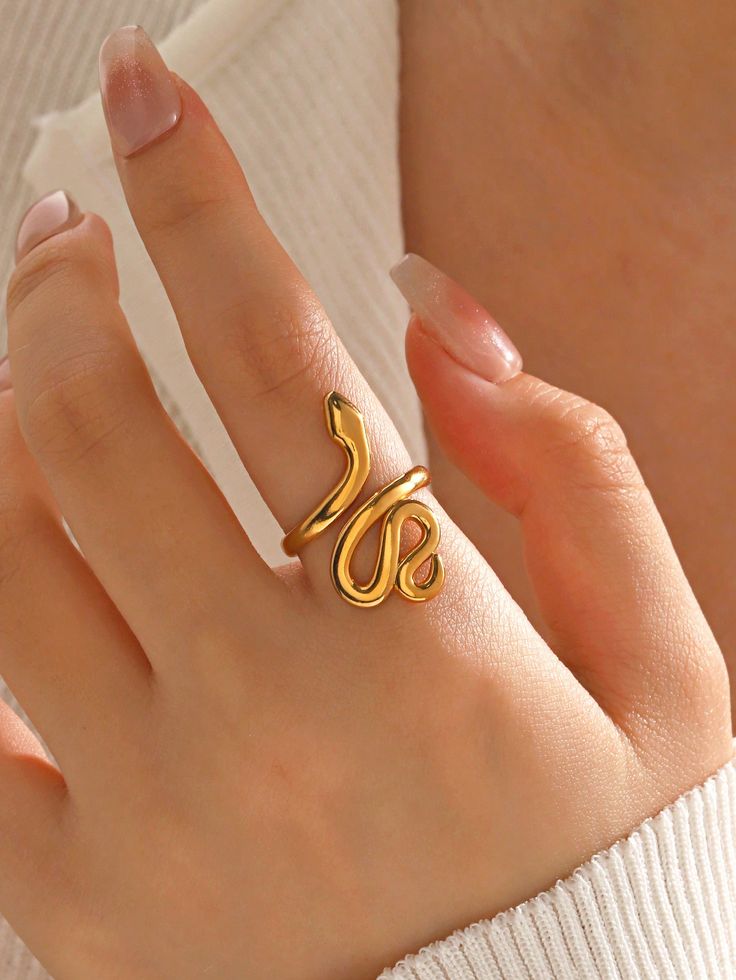 Stainless Steel Snake Shaped Ring