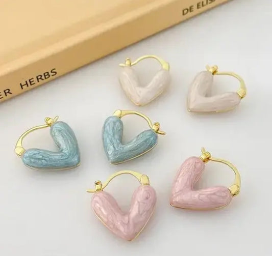 Per Piece Heart Bow Earrings