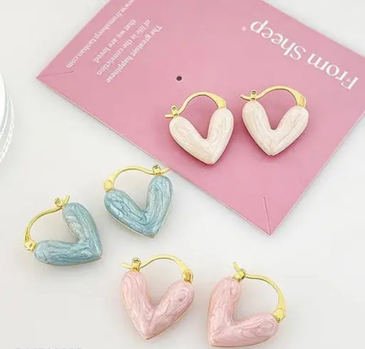 Per Piece Heart Bow Earrings