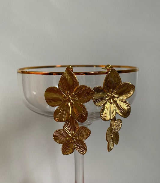 Double Flower Stud Earring