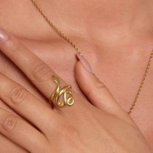 Stainless Steel Snake Shaped Ring