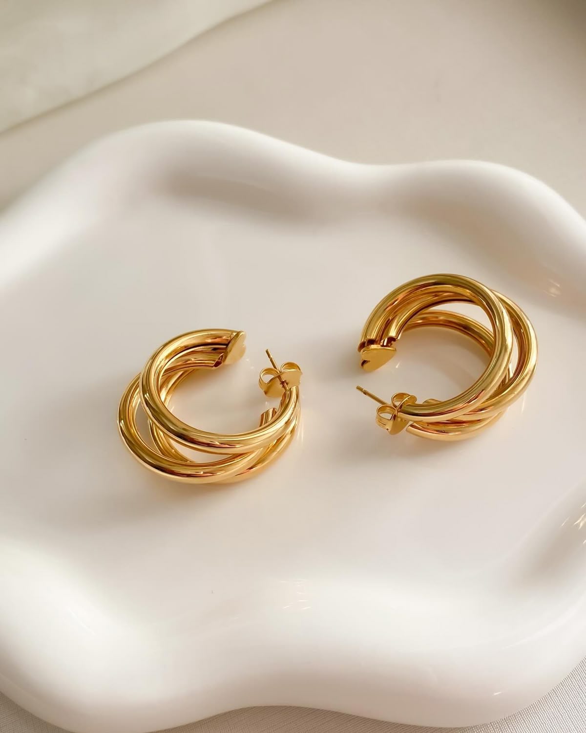 TRIPPLE LAYER OPEN HOOPS