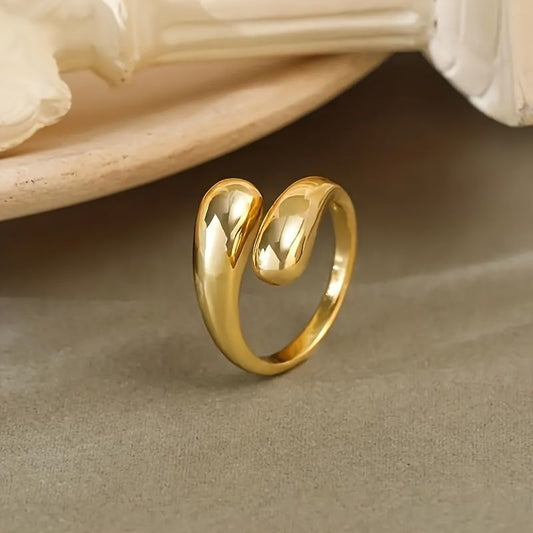 GOLDEN SNAKE CUFF RING