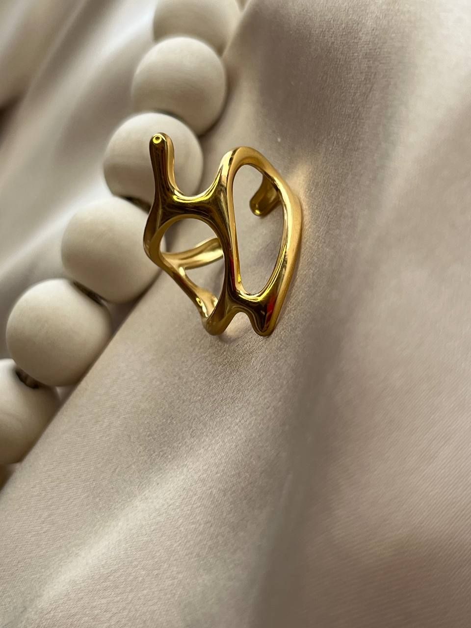 OPEN ABSTRACT ADJUSTABLE RING