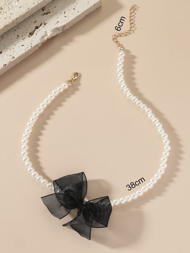 PEARL BOW CHOKER