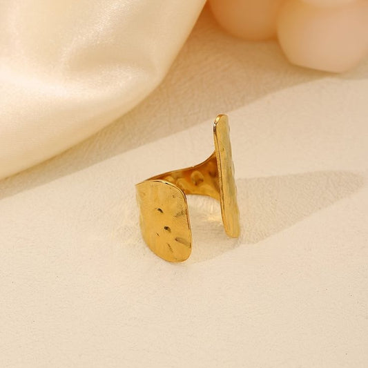 Golden Wave Statement Ring