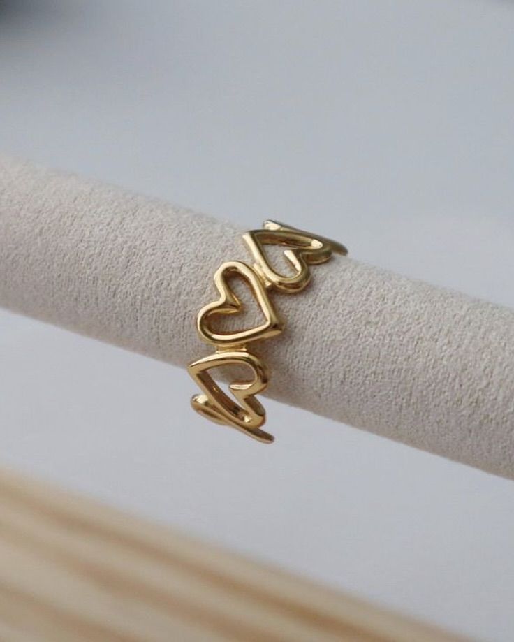 Gold Plated Anti Tarnish Heart Ring