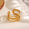 GOLD PLATED CUFF RING