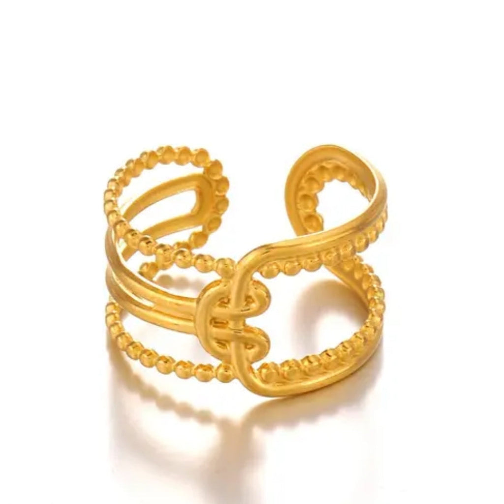 GOLD PLATED CUFF RING