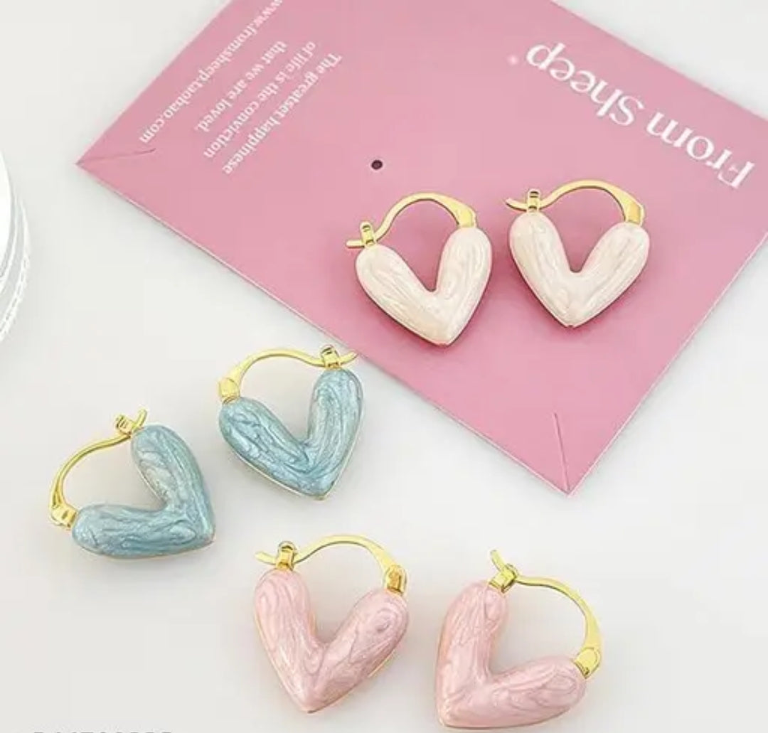 Per Piece Heart Bow Earrings