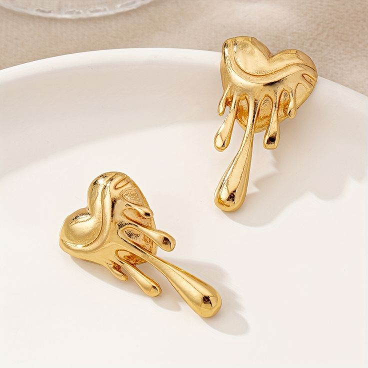 Dripping Heart Earrings