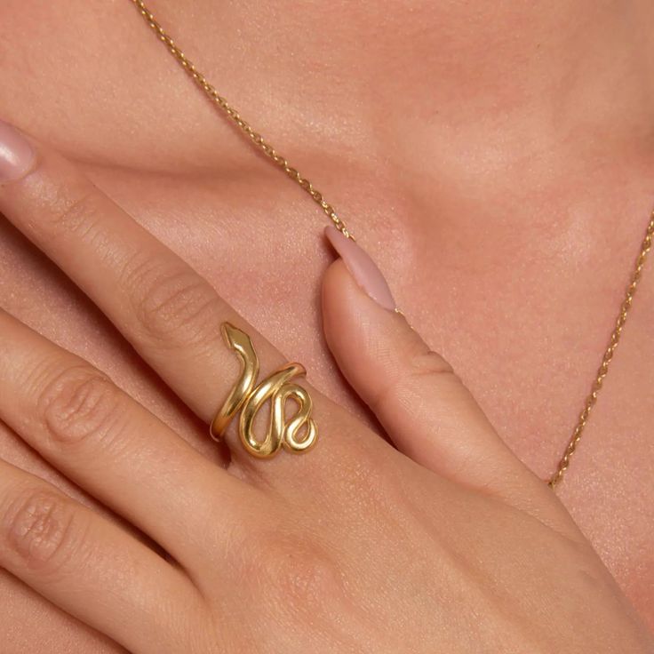 Stainless Steel Snake Shaped Ring