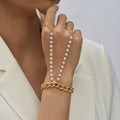 PEARL CHAIN FINGERING BRACELET