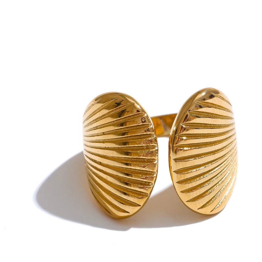Shell Inspired Gold Open Ring
