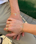 PERSONALIZED INITIAL COUPLE BRACELET
