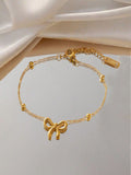 SILK CHAIN BOW BRACELET