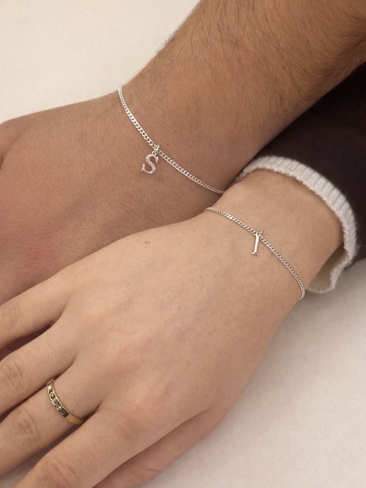 INITIAL LETTER COUPLE BRACELET
