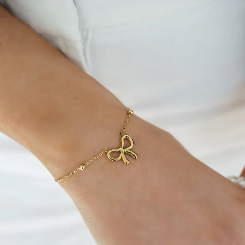 SILK CHAIN BOW BRACELET