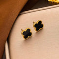 Classic Black Clover Studs