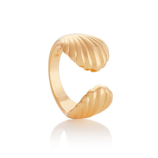 Shell Inspired Gold Open Ring