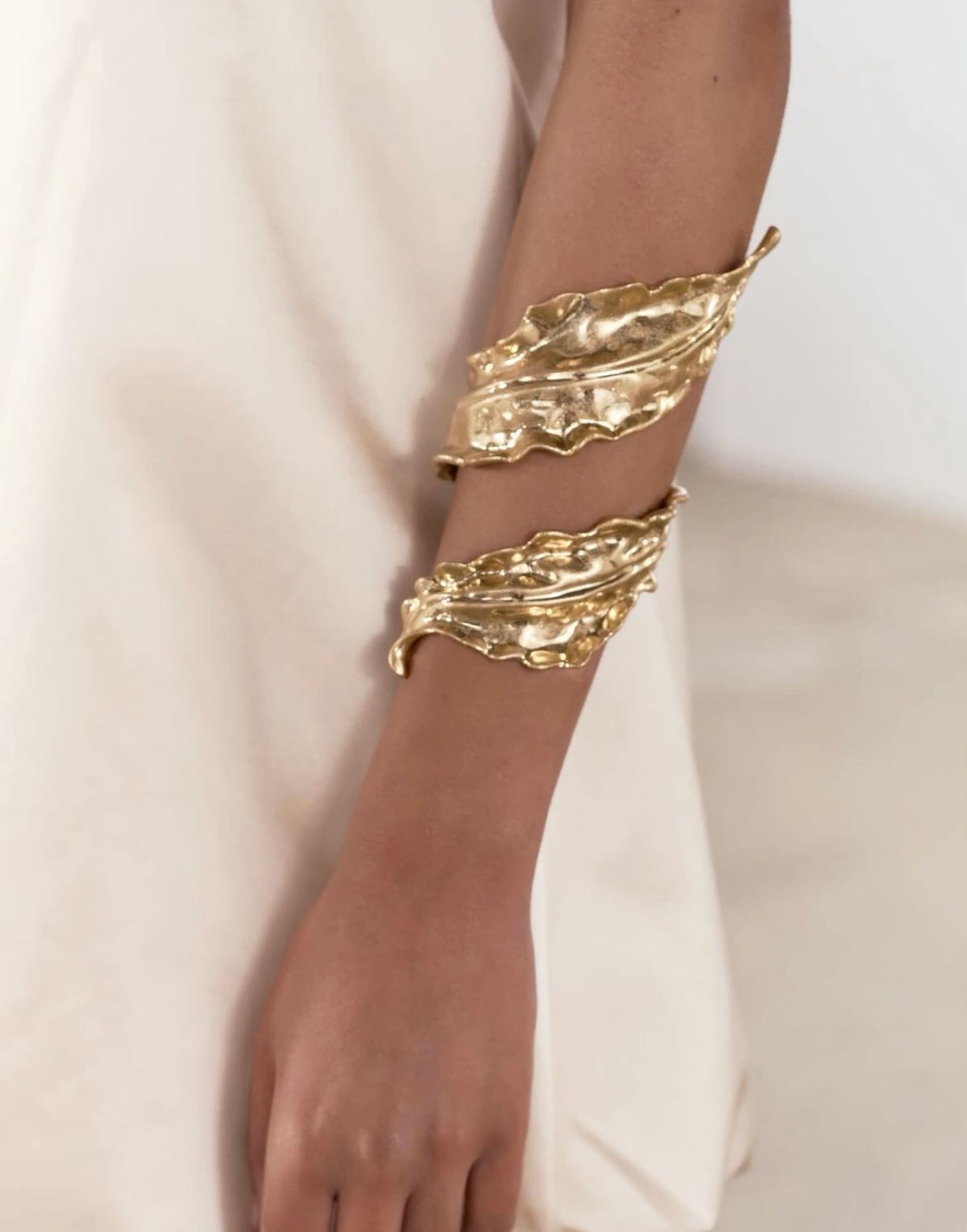 Sculpted Gold Arm Bracelet