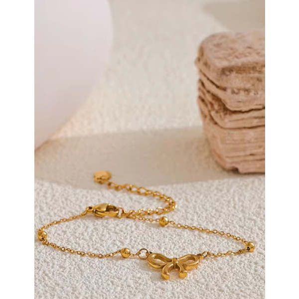 SILK CHAIN BOW BRACELET