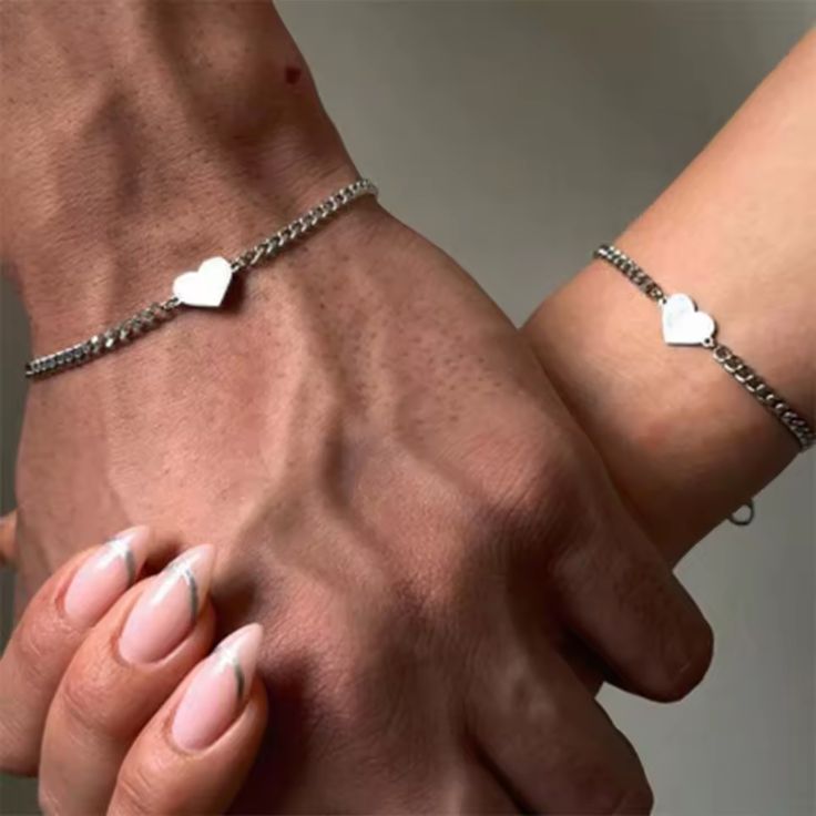 HEART LINK COUPLE BRACELET