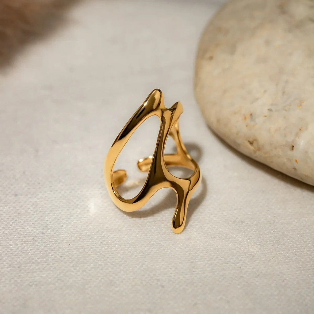 OPEN ABSTRACT ADJUSTABLE RING