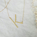 ALPHABET LETTER PENDENT CHAIN NECKLACE