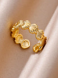Golden Shell Cuff Ring