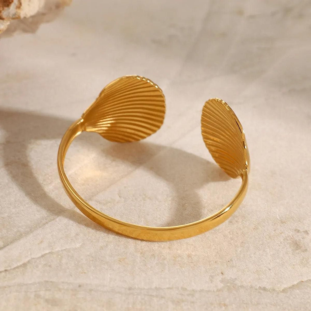 Shell Inspired Gold Open Ring