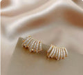 Royal Crystal Fan Studs